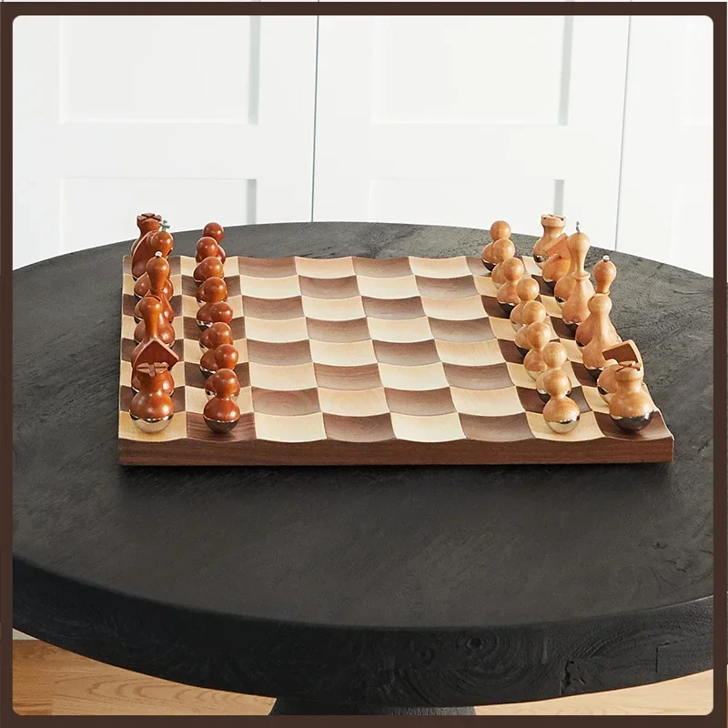 Luxury Chess Wooden Handmade Delicate Exquisite Tumbler Chess Piece 16 Inches Board Games Set Xadrez Jogo Family Friends Games