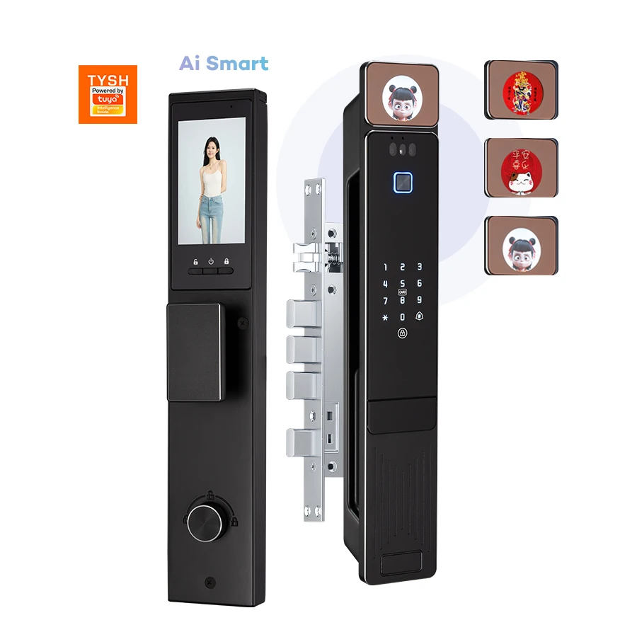 STLF Tuya 3d Smart Door Lock  AI Voice Interaction Fully Automatic Electronic Digital Biometric Fingerprint Smart Locks