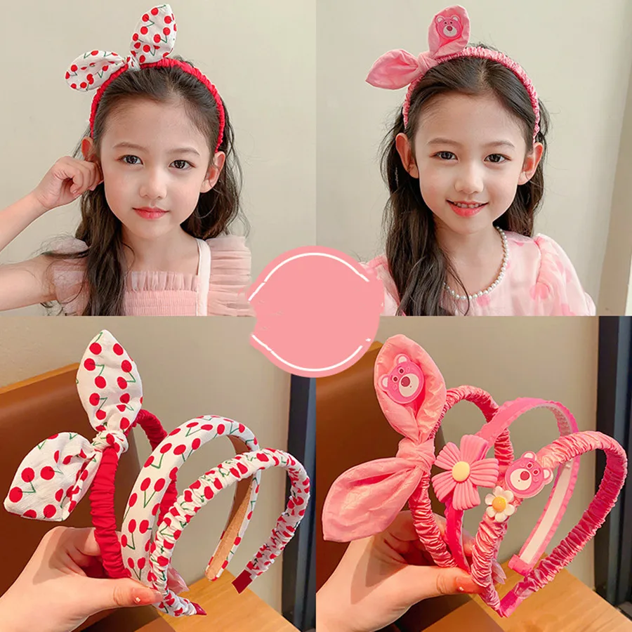 3 unids/set niños lindos colores dibujos animados flor diademas sombreros niñas encantador dulce aro de pelo diademas niños accesorios para el