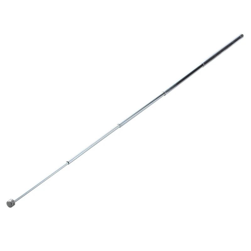 2 Pcs FM Radio TV Telescopic Whip Antenna Aerial Silver Tone 13.6Inch 345Mm 5 Sections & 62Cm 4 Sections