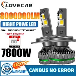 LOVECAR LED H4 White Bright 6500K 80000000LM Lamps Combo Light High Beam Led Headlight Bulbs Turbo 12v 24v Super Bright Lamp