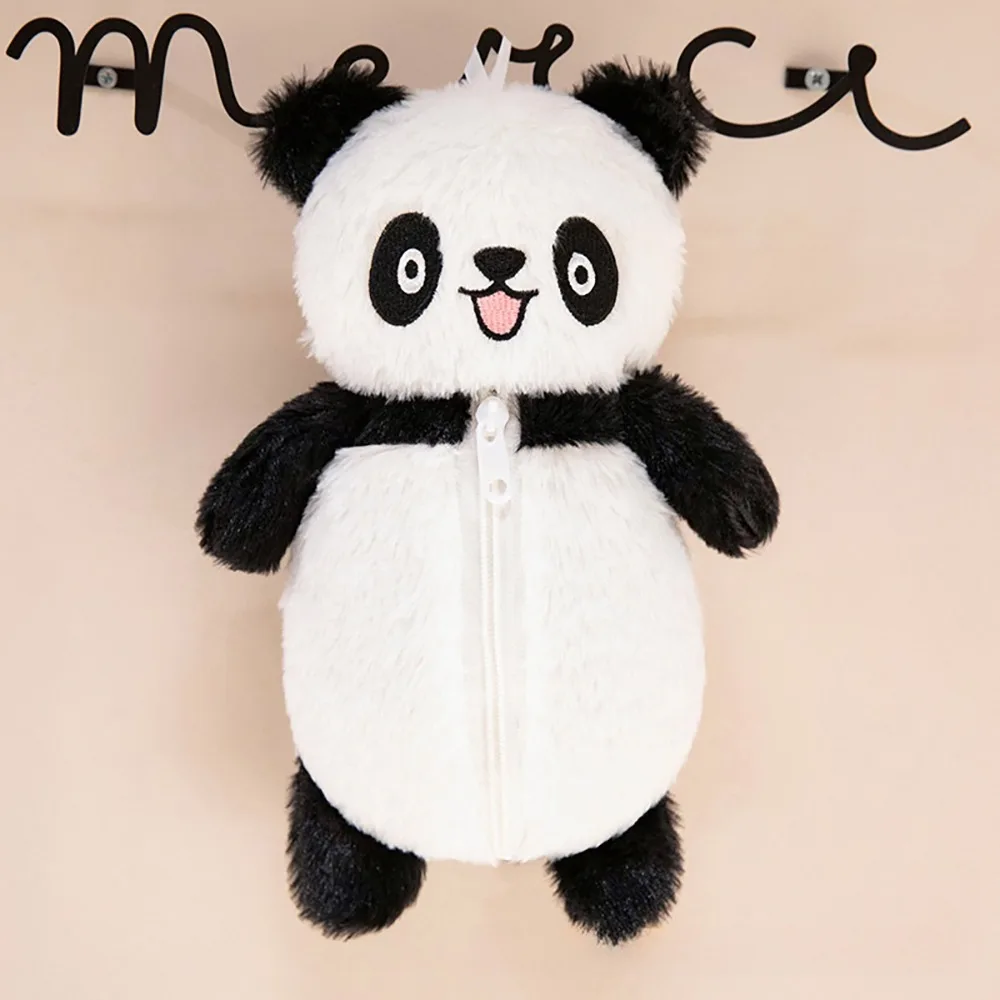 

Cat Plush Capybara Pen Bag Multi Functional Portable Kitty Stationery Bag Coin Purse Kawaii Cartoon panda Pencil Case
