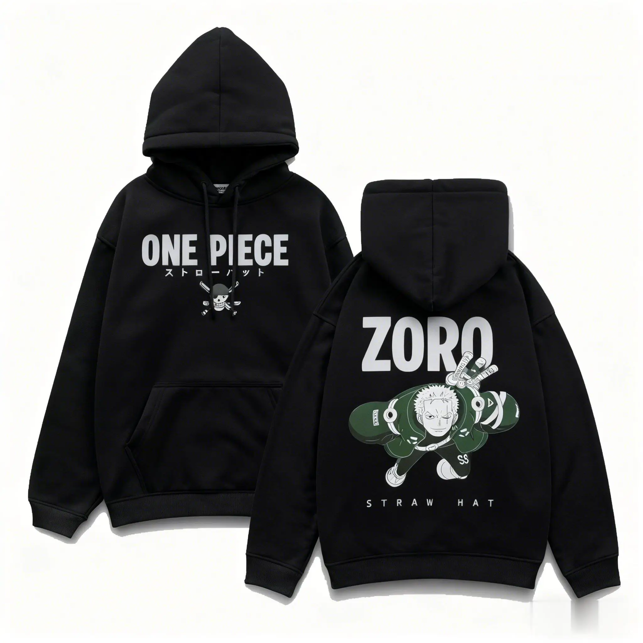 قطعة واحدة زورو أنيمي هوديي البلوز الرجال النساء المتضخم الشارع الشهير تأثيري عادية 2026 بلوفر شتوي جرافيك طباعة سترة