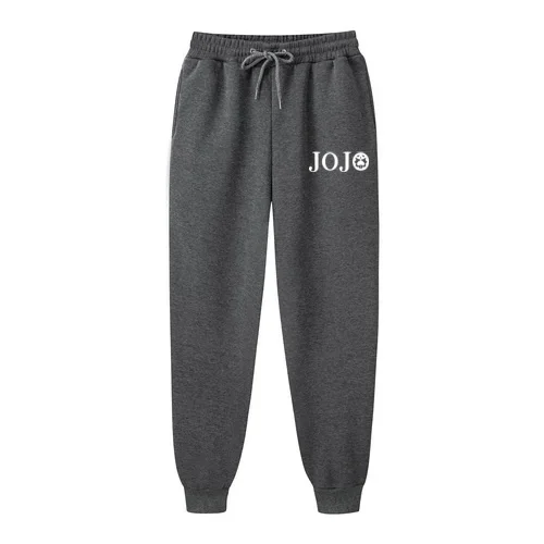 2026 Herren JOJO Anime Grafik-Print Jogginghose Graue Lässige Trainingshose mit Elastischem Kordelzug am Bund, Tailliertem Knöchel und Sportlichem Schnitt, Streetwear – Detail 4
