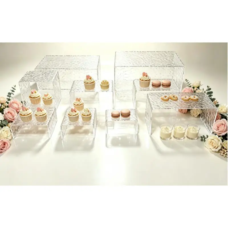 13pcs Acrylic Dessert Display Rack For Cold Meats Banquet Buffet Setups Afternoon Tea Dim Sum Stands Dish Trays