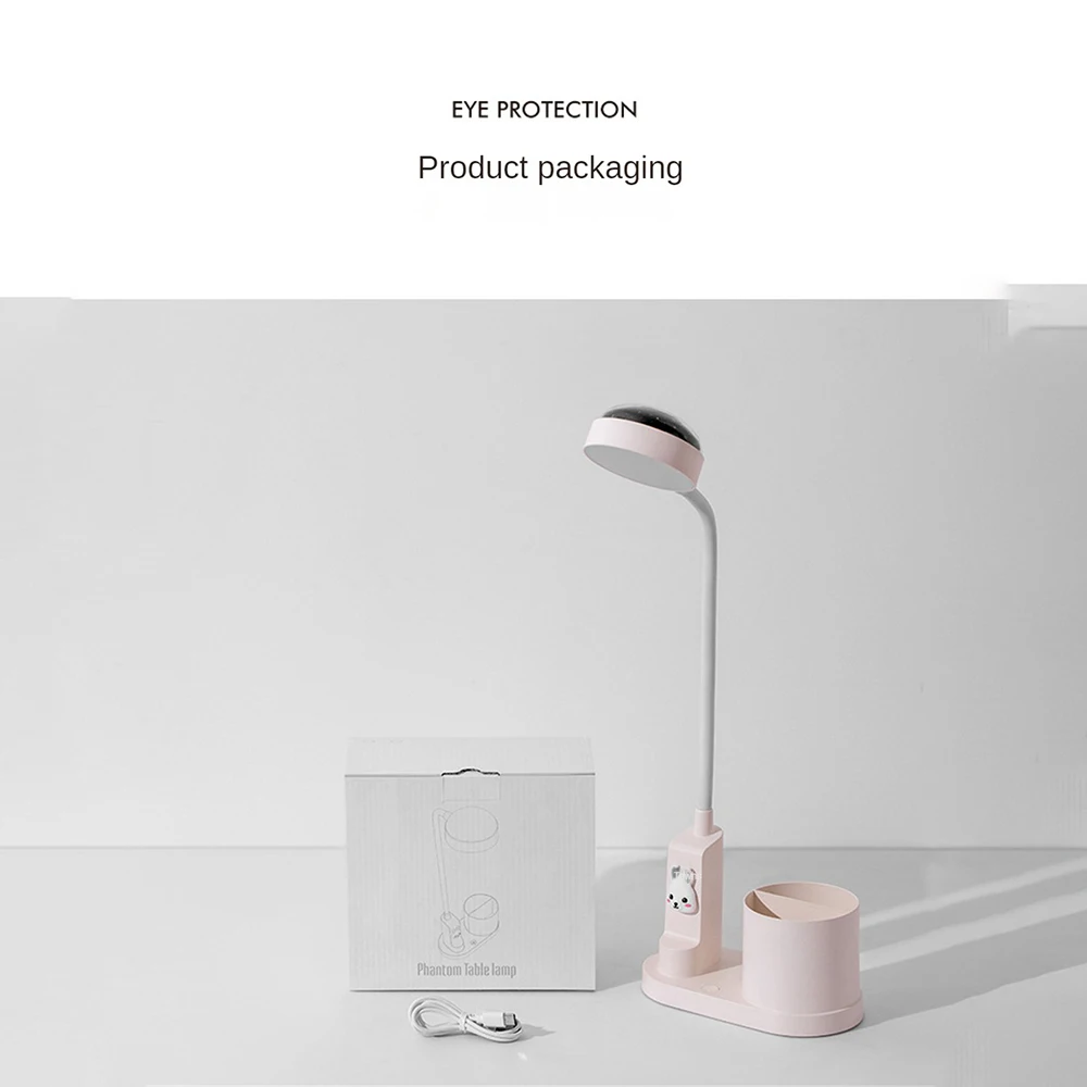 Pencil Holder Lamp Creative Multi-function Portable 2000 Ma Battery Phantom Home Lighting Penholder Lamp Eye Abs