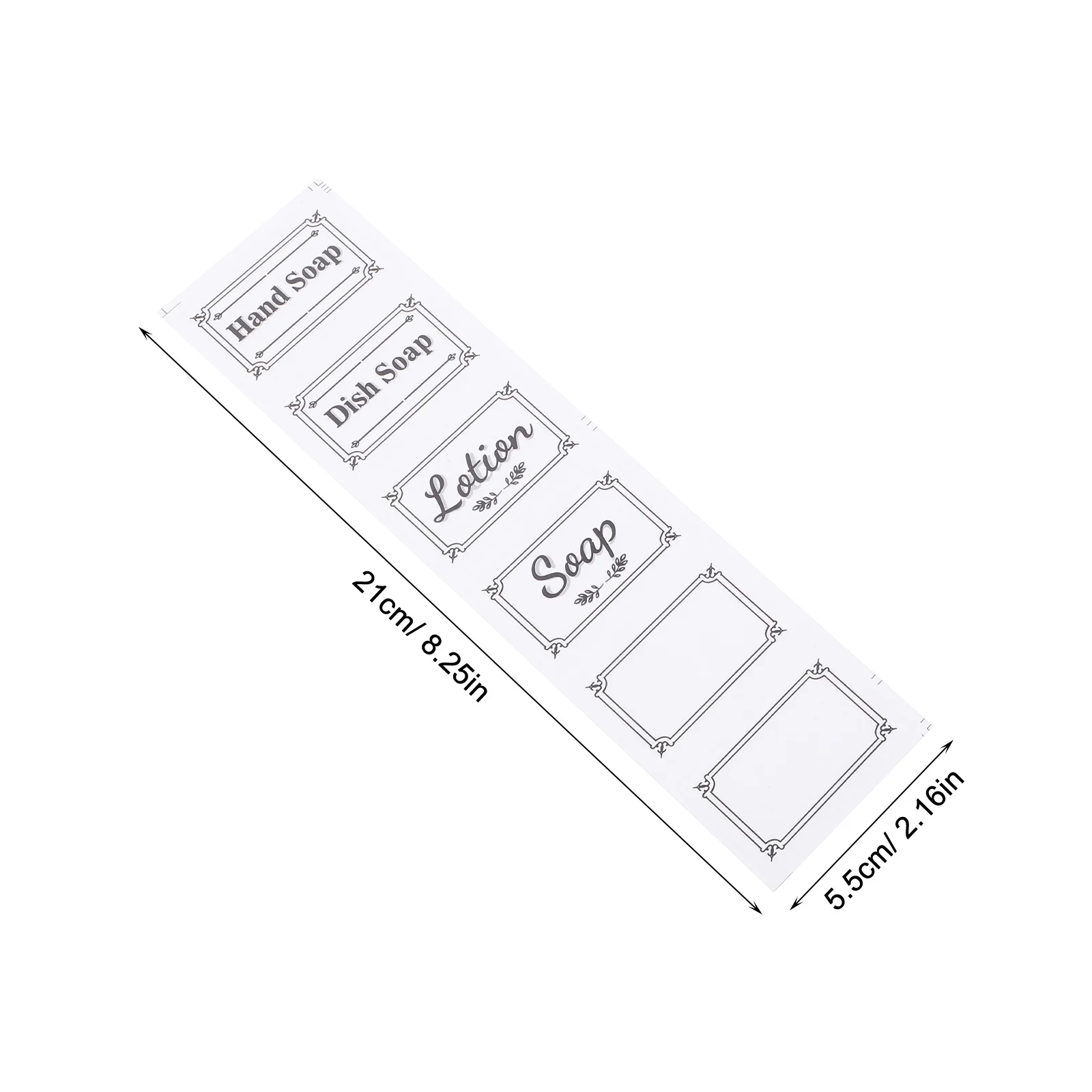 6Pcs Soap Dispenser Bottle Sticker Set Clear Waterproof Labels for Organizing Bath and Kitchen Soaps Soap Stickers