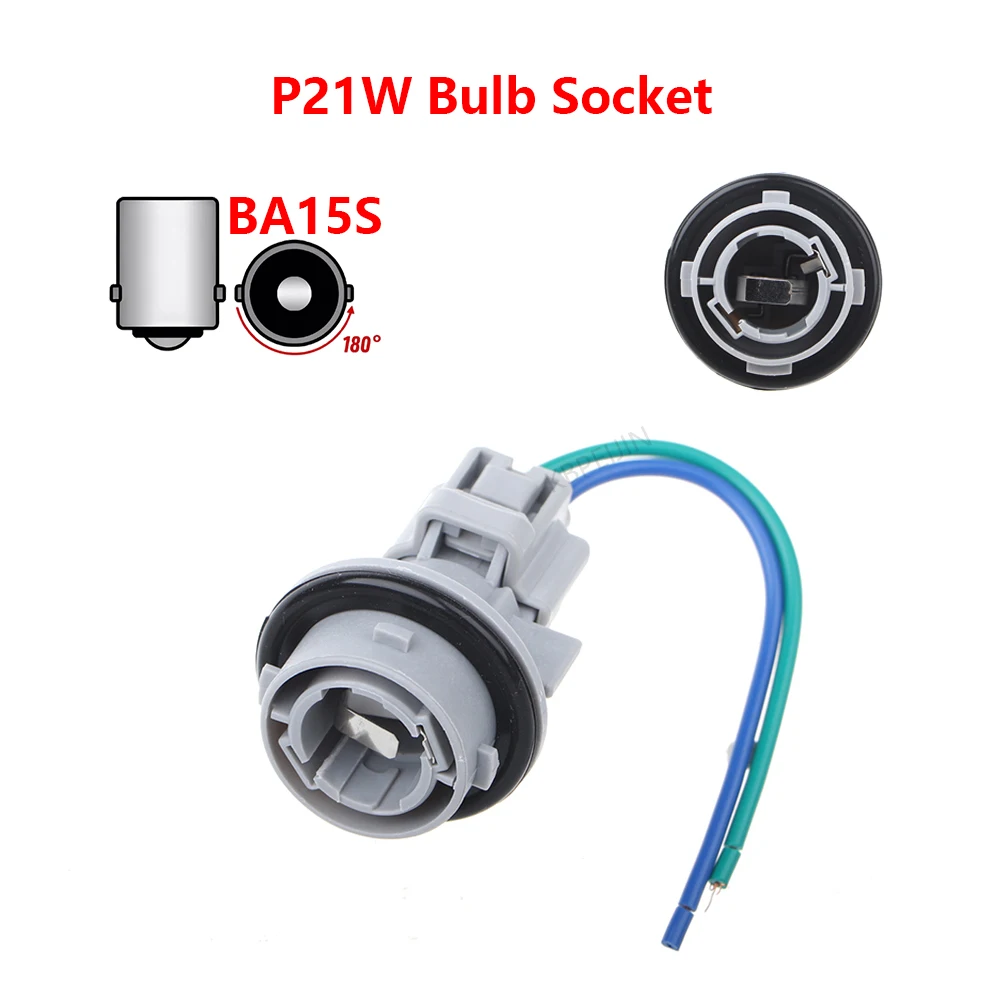 1x para toyota 4runner camry corolla tacoma luz do carro ba15s p21w suporte da lâmpada conector soquete adaptador acessórios