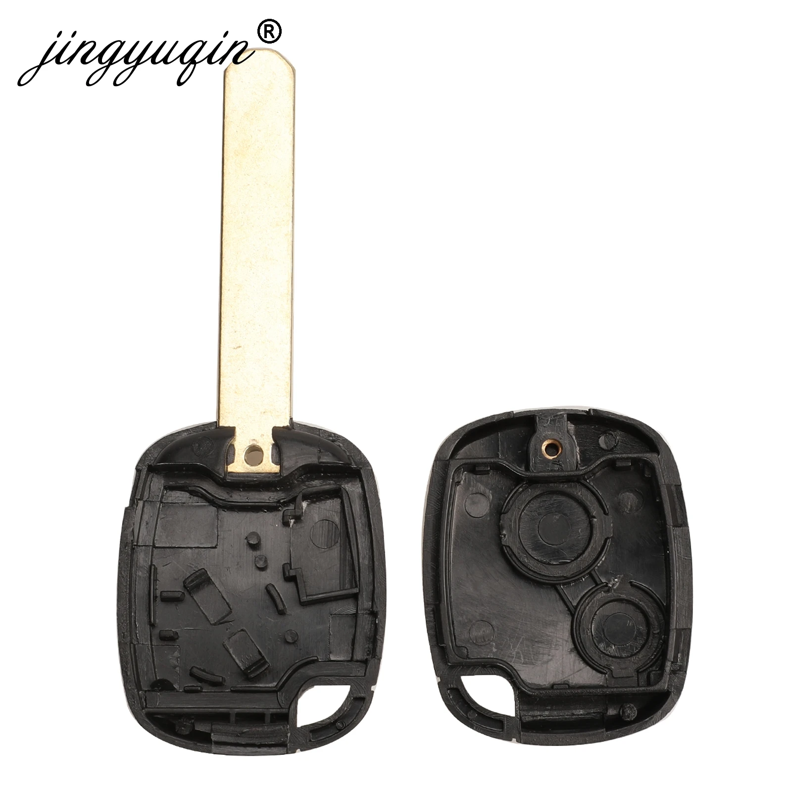 jingyuqin 1/2 Buttons Remote Key Case for Honda CR-V Odyssey Fit,City C-ivic accord with Button Pad