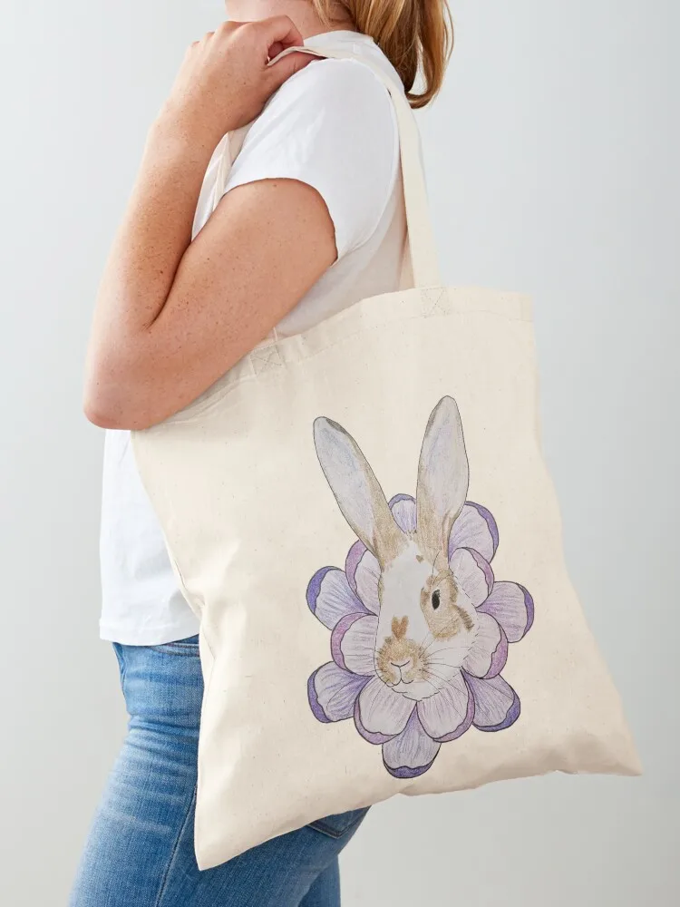 

Blooming Bunny Tote Bag tote bag canvas reusable grocery bags ecological bags hand bag