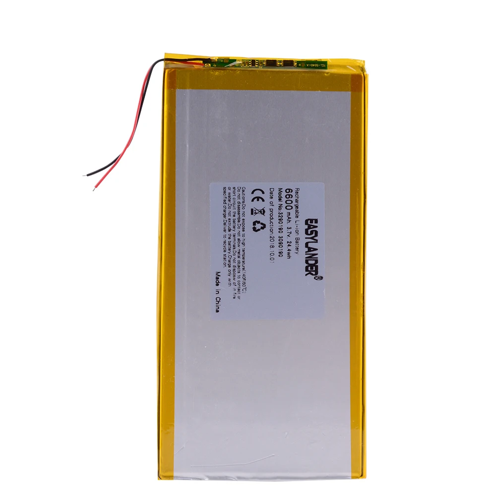 

3290190 3.7v 6600mah Lithium Polymer Battery With Board For Tablet Pcs DIY Power Bank Large Size batteries