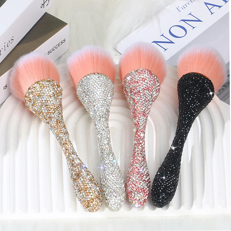 

Nail Art Dust Brush Diamond Handle Nail Dust Cleaning Brushes Cepillo de Limpieza de Polvo de Unas Soft Powder Removal Brushes