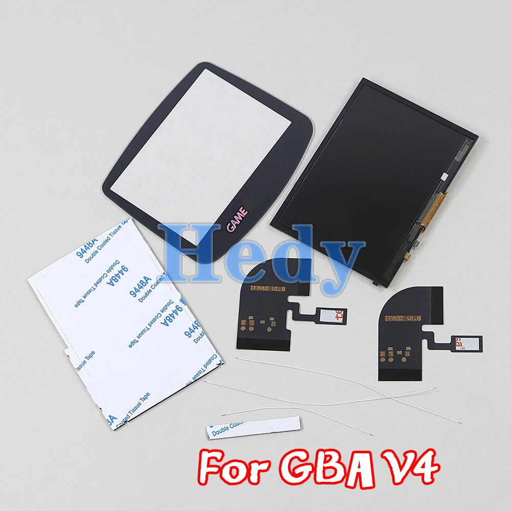 8sets Levels High Brightness V4.0 Point To Point IPS Screen for Nintend GBA V4 Console Replacement Backlight Screen