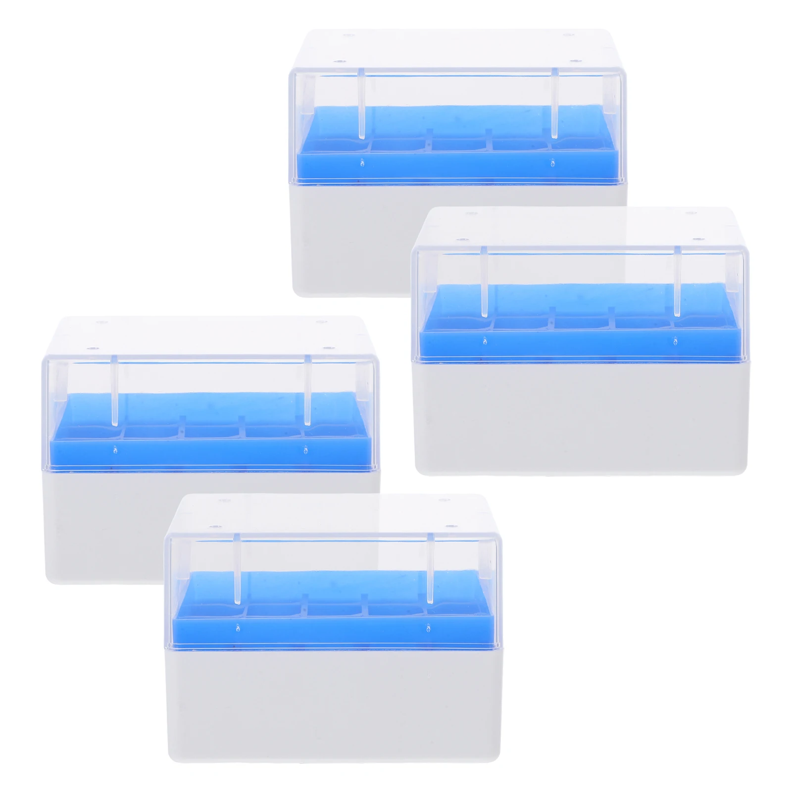 

4pcs Freezing Tubes Storage Box 20 Well Cryogenic Vial Storage Boxes For Lab Sample Preservation Pp Plastic Freezer Tube