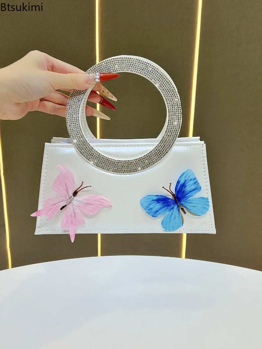 New Fashion Handbag High-end Diamond Clutch Bags for Women Light Luxury Celebrity Dinner Party Bag Evening Elegant Messenger Bag