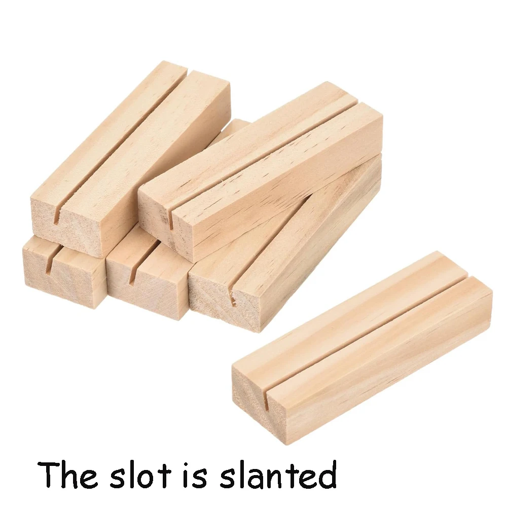 10/20 Stück Holz-Tischkartenhalter, Foto-Postkartenhalter für rustikale Hochzeit, Geburtstag, Party, Tischnummer, Name, Stand-up-Schilder – Detail 9