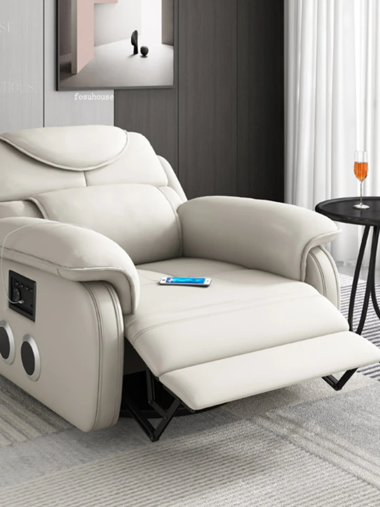 Italian Reclining Sofas Single First Class Capsule Sofa Living Room Retractable Sofa Multifunctional Massage Chair Gaming Chair