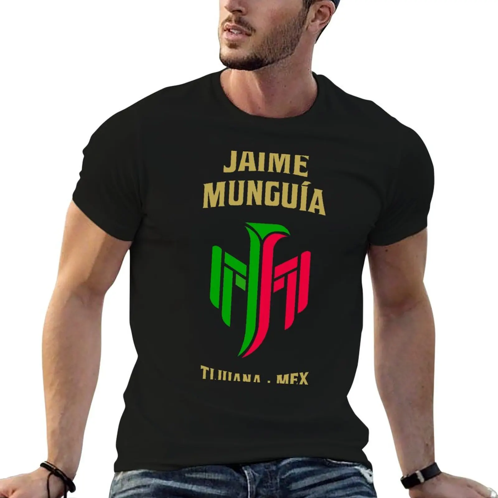 Camiseta Jaime Munguia Tijuana México, camisetas con estampado personalizado para hombre, camiseta de algodón