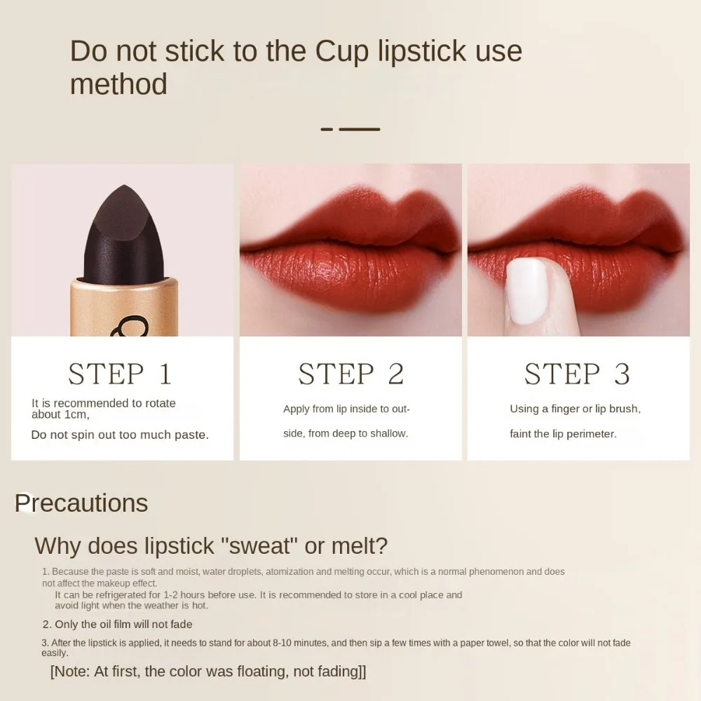 Moisturizing Matte Lipstick Coloration Solid Lip Balm Multicolor Waterproof Lip Care Gift