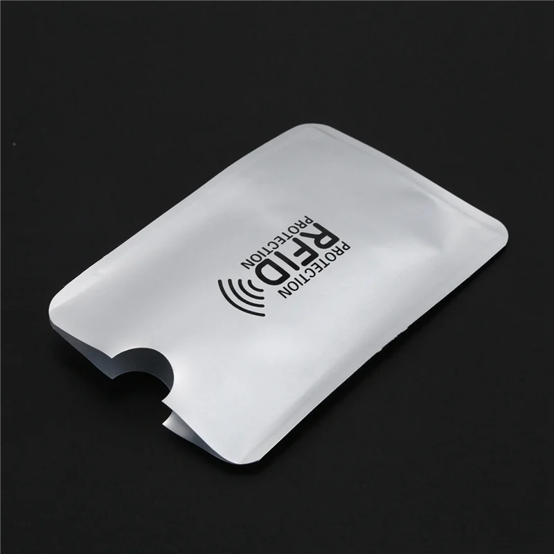 A68Z 100 個アルミ箔抗消磁カードカバー RFID シールドバッグ NFC クレジットカード盗難防止ブラシ ID カードプロテクター