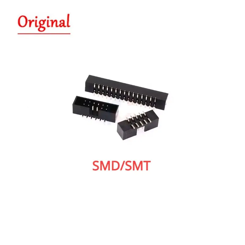 10 قطعة الملعب 1.27 مللي متر إبرة مستقيمة ذكر المقبس مستقيم idc رؤوس PCB موصل صف مزدوج DC3 رأس Dip 6/10/20/26/34/40 #1