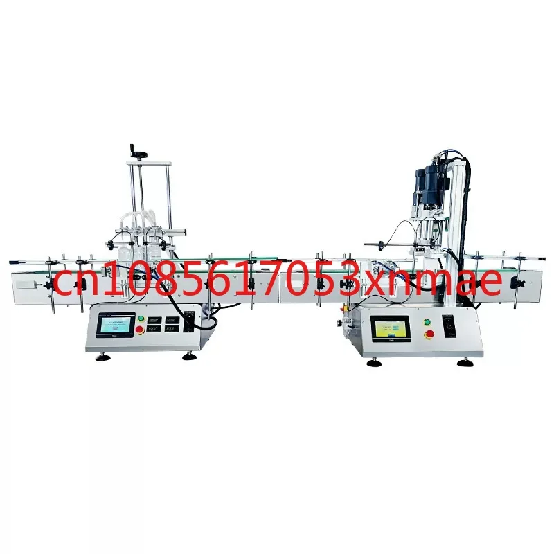 Full Self-Assembly Line Filling and Capping All-in-One Machine 4-Head Magnetic Pump Liquid Filling Machine Duckbill