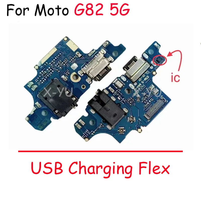 For Motorola Moto G22 G32 G42 G52 G62 G72 G82 5G USB Charging Board Dock Port Flex Cable Repair Parts