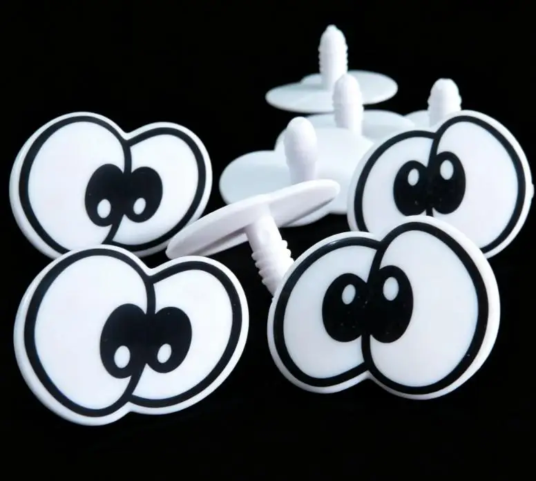 32x27mm Kawaii Bedruckte Augen aus Kunststoff mit Sicherheitsringen für DIY Plüschtiere und Bären-Zubehör – Optionen: 20 Stück, 50 Stück, 100 Stück – Detail 3