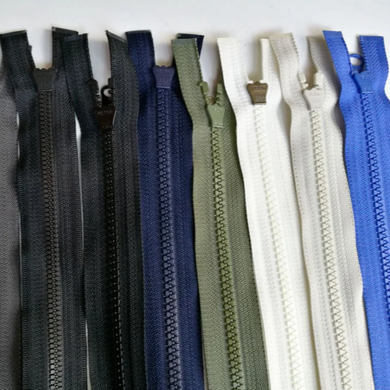 10pcs/Lot 5# 45cm To 100cm YKK Zipper Resin Black Green Grey Red Single Open Coat Jacket Sewing Accessory Diy Apparel Fabric