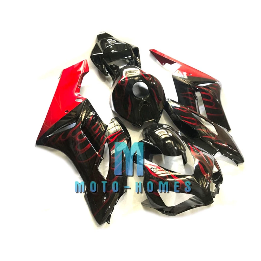

Free Custom Motorcycle Fairing Kit for CBR1000RR 2004 2005 CBR 1000RR 04 05 Aftermarket Rebuild Bike Fairings Red Flames