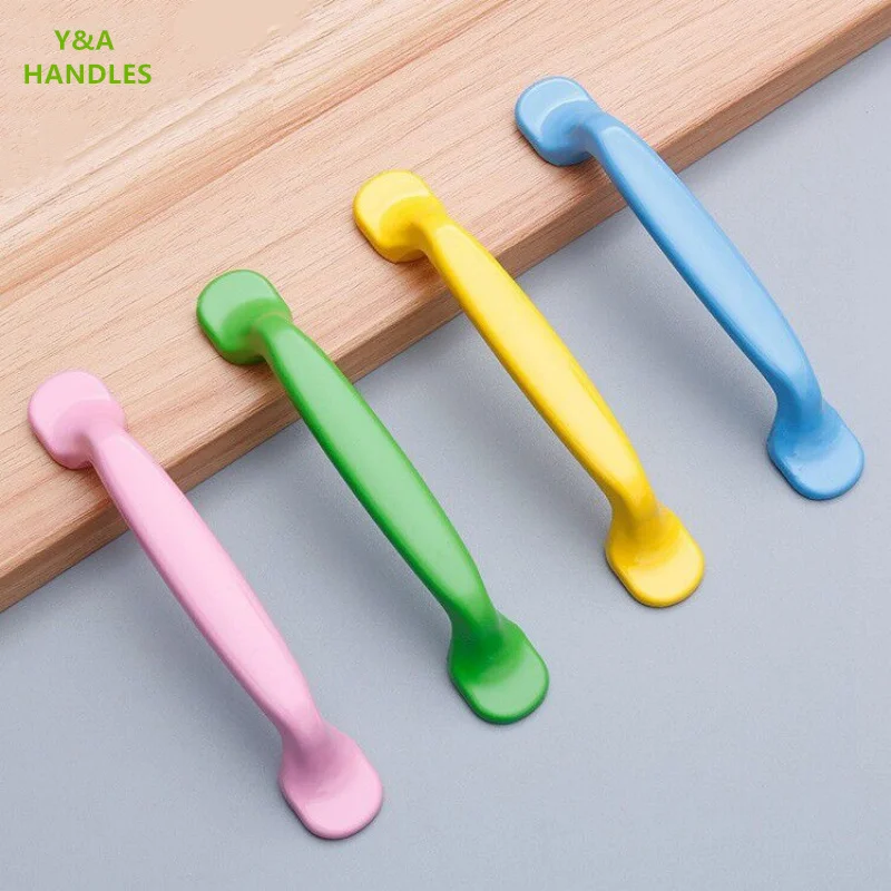 Handles Drawer Cabinet Furniture Kitchen Handles for Cabinet Knob Door Drawer Furniture Kitchen Knob Pink Yellow Aluminum