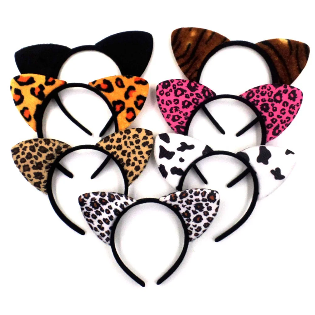 

8 Pcs Cat Ears Hair Band Headdress Animal Hoop Aldult Headwear Adorable Bands Child