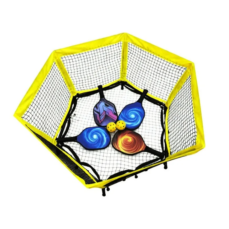 Courtyard games, ball nets, beach games, multiplayer nets, portable polygonal training nets, pickle nets