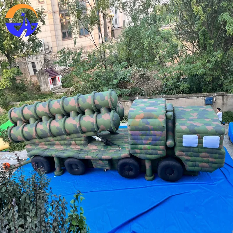 Inflatable Simulated Large-Scale Decoys Exercise Tank Missile Truck Models, Oxford Material, Outdoor Event Decorations