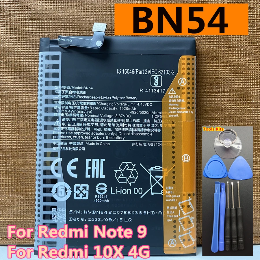 Original BN53 BN54 BN56 BN5G BN62 Battery for Xiaomi Poco M2 M3 Redmi Note 9 9T 10 9A 9C NFC 10A 10C 5G Pro Global 10X 4G Phone