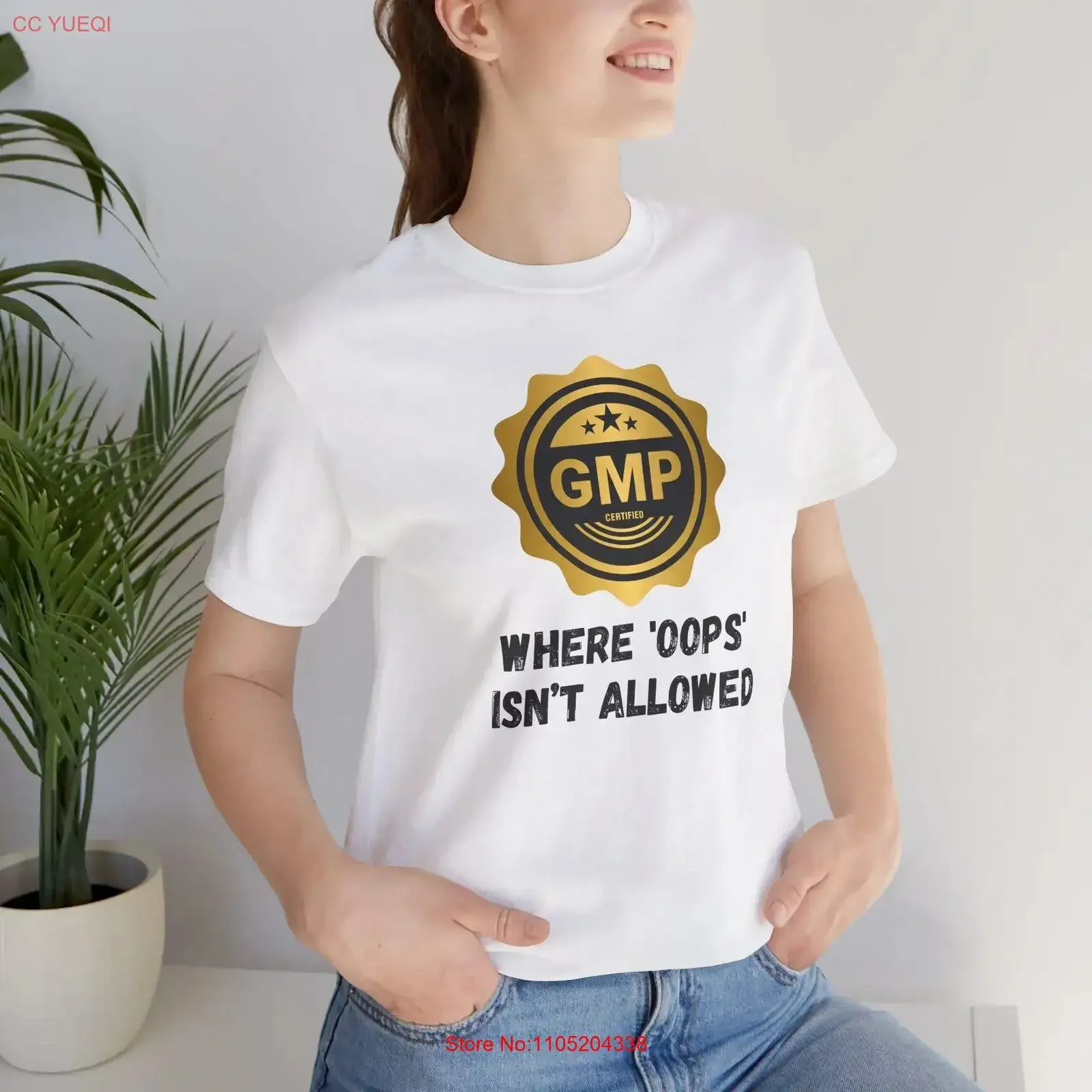 GMP Where 'Oops' Isn't Allowed T Shirt Perfect for QA and Pharma Professionals vintage Washed Top For Everyday Wear Breathable