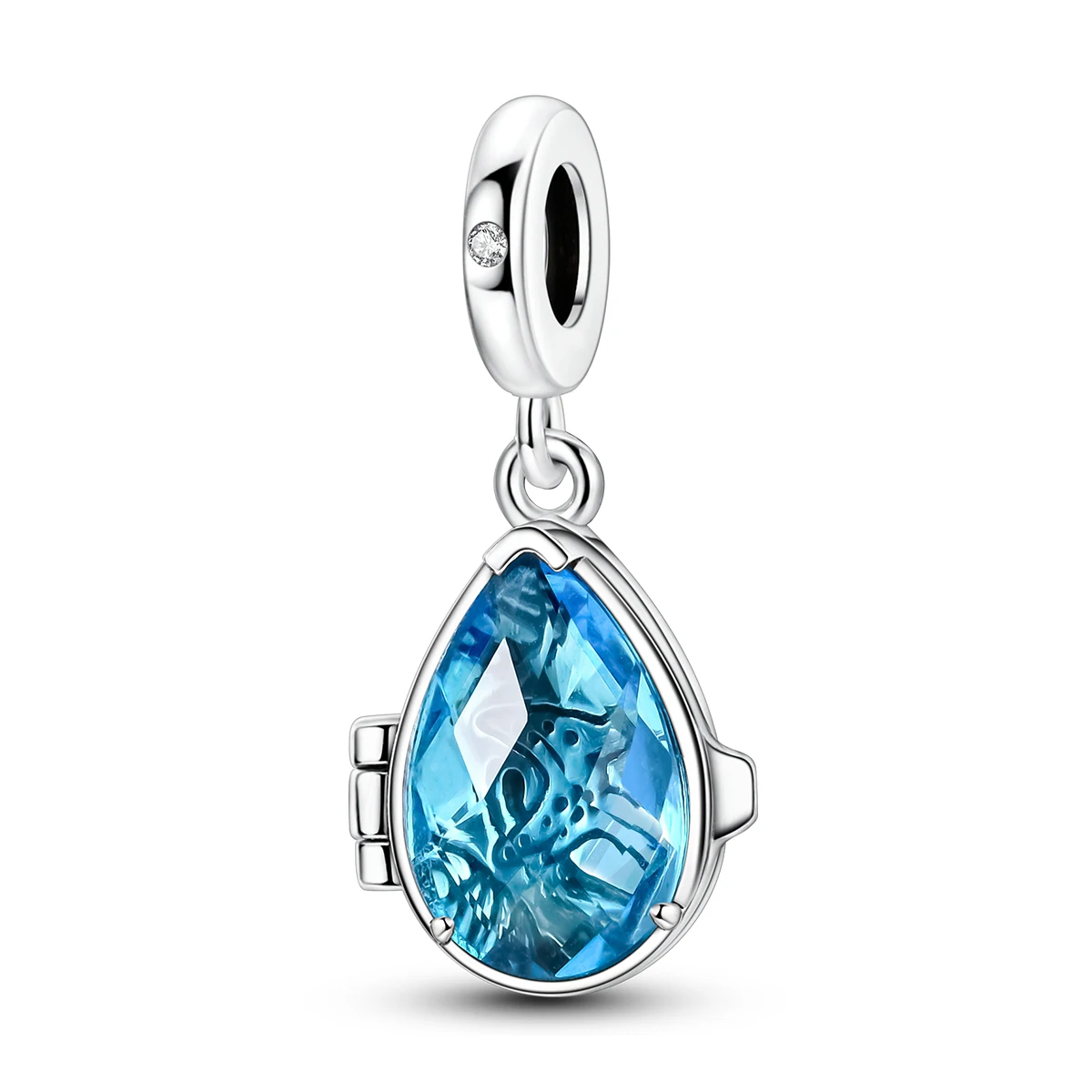 Charms Original 925er Silber, blaue Perlen, passend für Armband-Anhänger, DIY für Damen, edler Schmuck