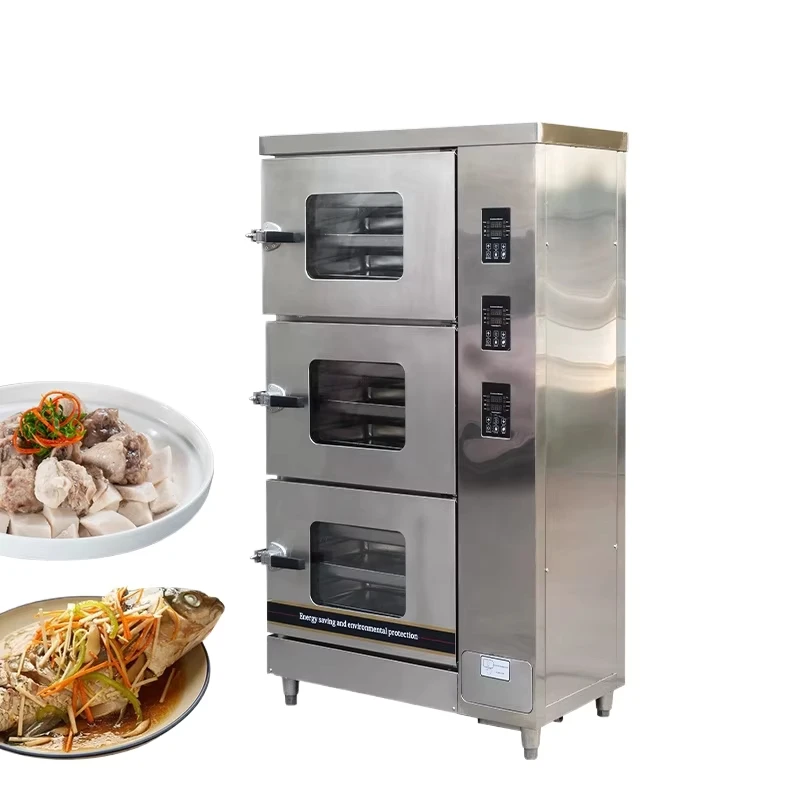 

Commercial Stainless Steel Intelligent Timing Steam Heated Rice Steamer Cart Steamers Cabinet