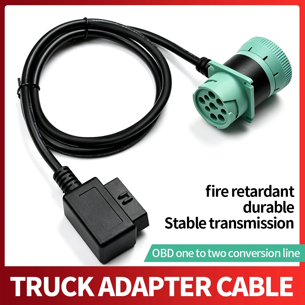 For Truck Splitter Diagnostic Adapter Conversion Cable J1962 to 9Pin Deutsch J1939 Cable and J1708 To OBD 1 To 2 Conversion Wire