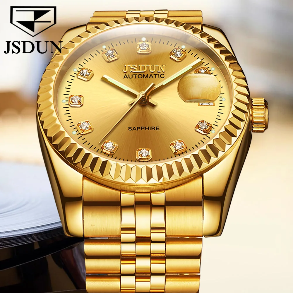 JSDUN New Original Men Watch Fashion Luxury Men\'s Automatic Mechanical Watch Wrist Watches High Quality Waterproof Watch for Men