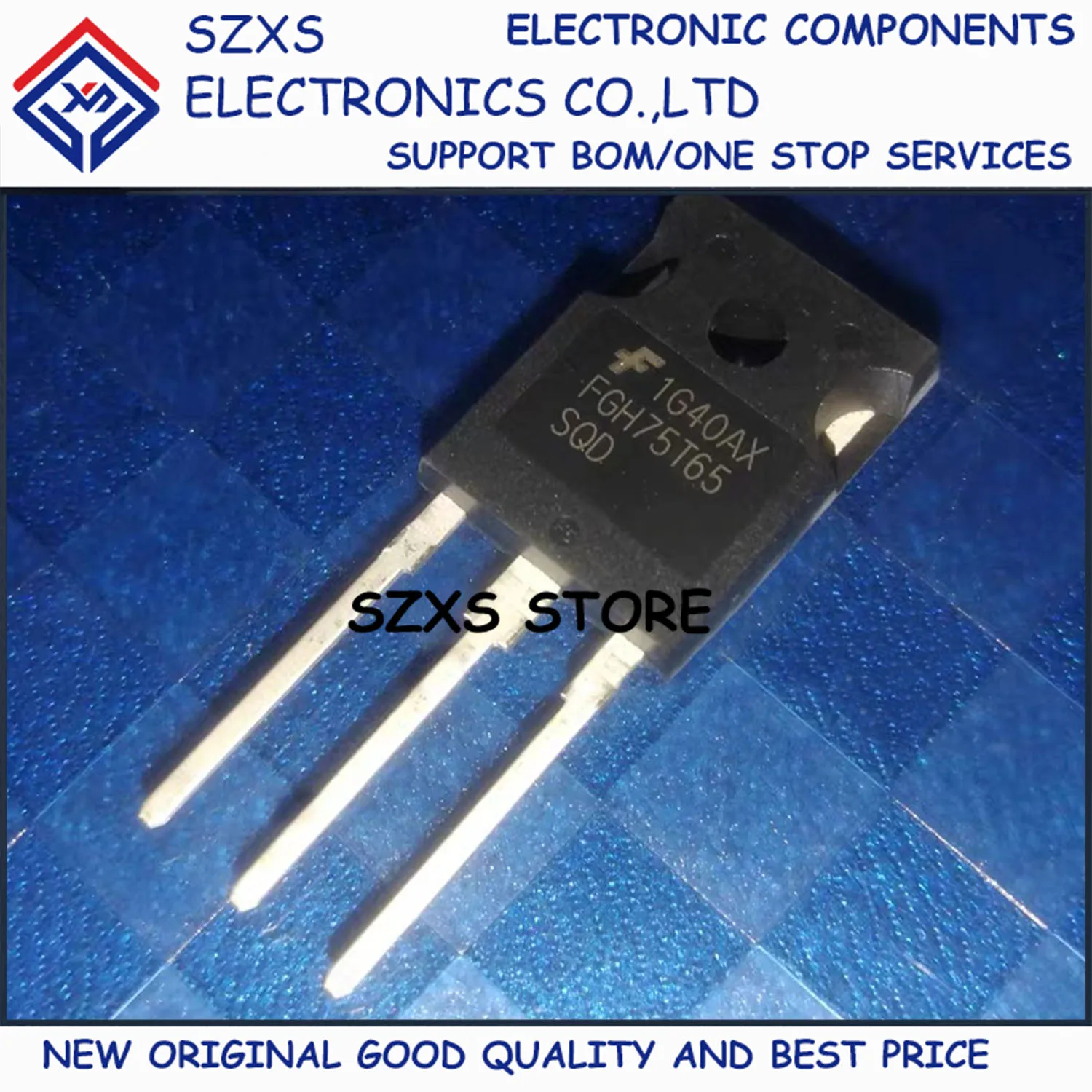 New Original 5Pcs FGH75T65SQD FGH75T65SHD FGH75T65 TO-247 650V 75A Powerful IGBT Transistor In Stock Good Quality