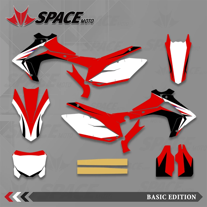 SPACE Custom Graphics Backgrounds Decal Stickers Kits for Honda 14-17CRF250 13-16CRF450