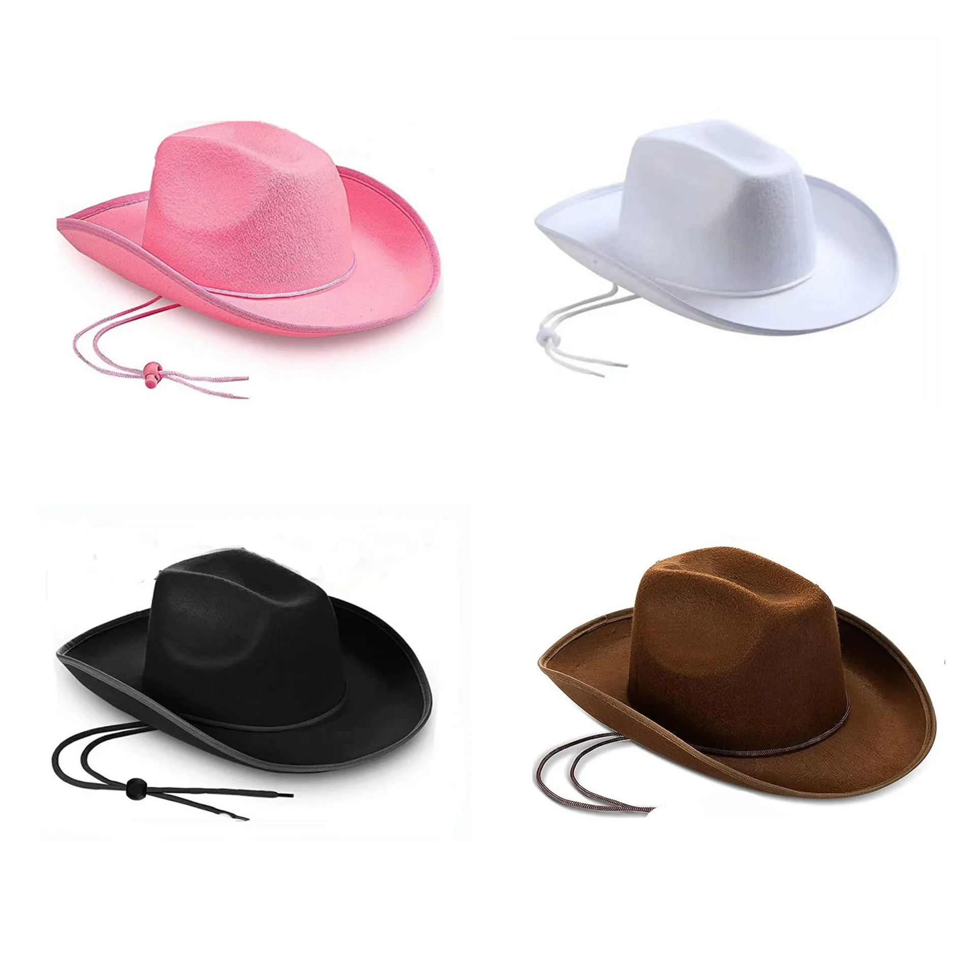 Men's and Women's Sun Hats, Pink Cowboy Hats, Christmas Fancy Dress, Women's Party Costumes, Jazz Hats