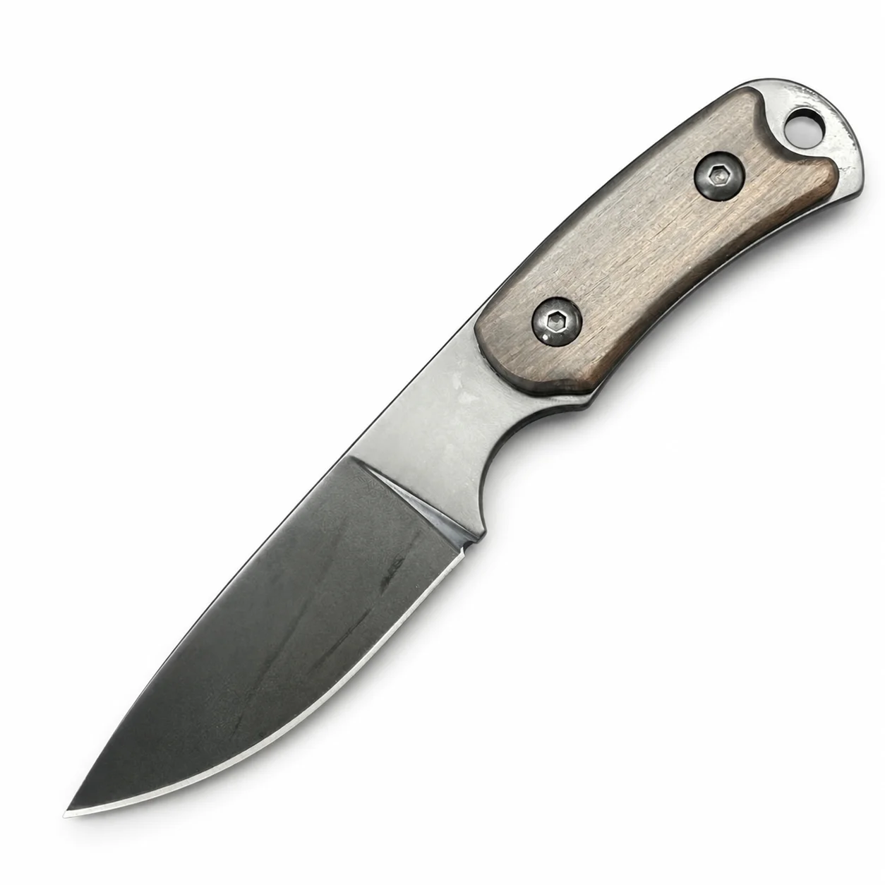 Small Fixed Blade Camping Knife High Hardness Steel Blade Ebony Wood Handle Full Tang EDC Outdoor Tool for Hiking Fishing