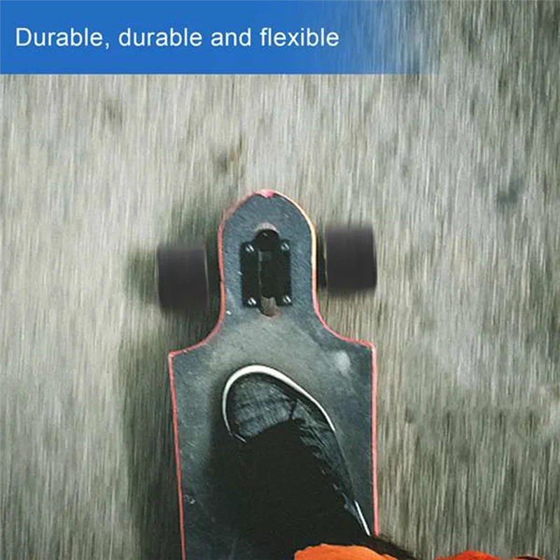 

4 PCS Skateboard Wheels Elastic PU Wearable Flexible Durable 65X45 PU Skateboard Wheels Sports Black