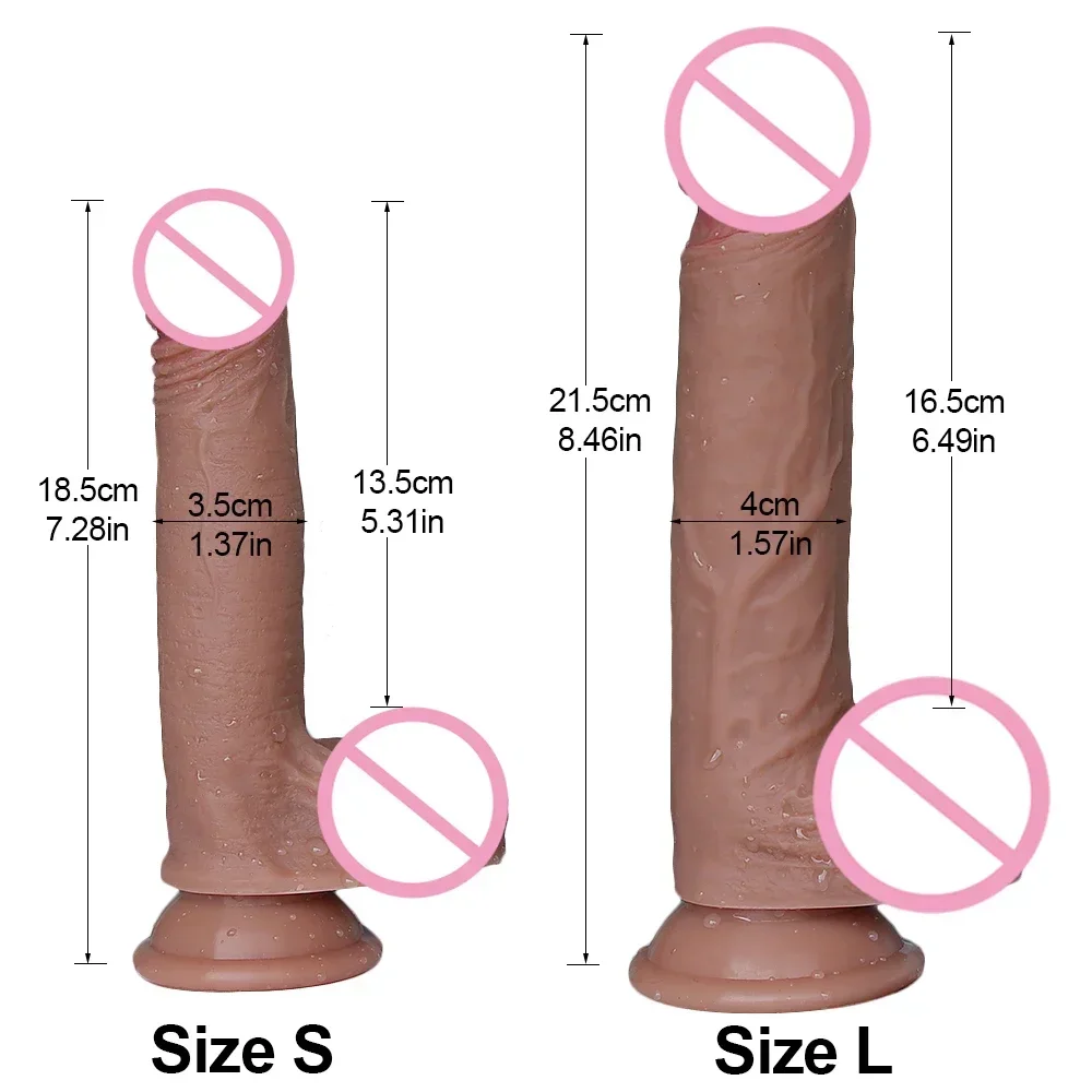 

The Huge and Realistic Dildo Skin Feels Like Phallos Has No Electricity, and The Soft Penis and Suction Cup Have Sex Toys. Women