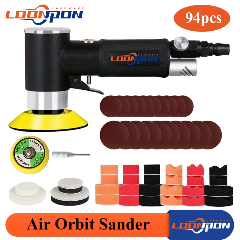 Loonpon orbit lixadeira de ar mini polisher 2 \