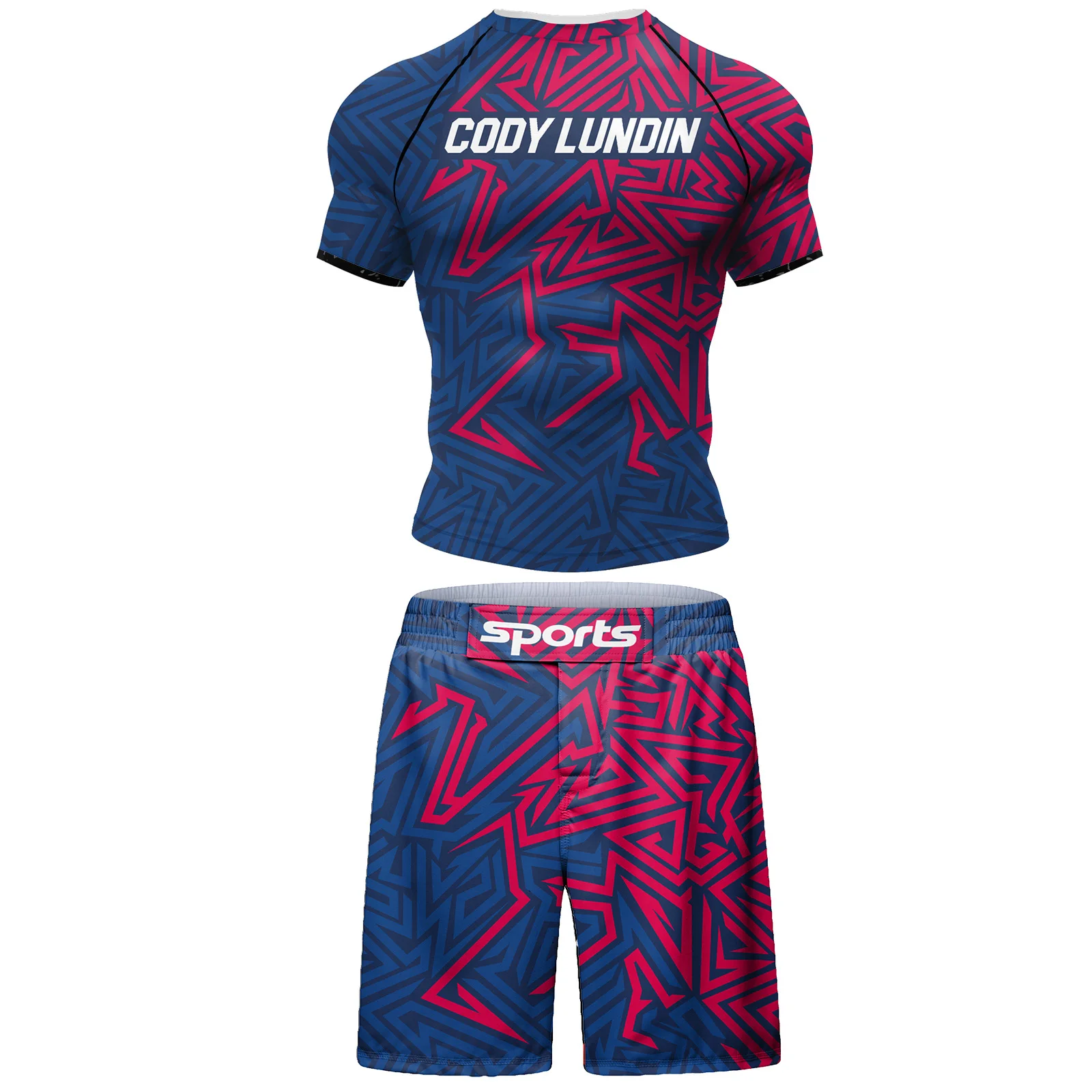 Cody Lundin Vivid Priting MMA Rash Guard 4 ชิ้น/เซ็ตสําหรับชายบราซิล Grappling No Gi Jiu-Jitsu เสื้อ + กางเกงขาสั้นต่อสู้เสื้อผ้า