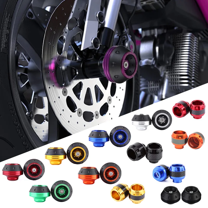 Protector colorido de choque para motocicleta, tazas universales de amortiguación para rueda de Motocross, taza de protección contra caídas, accesorios para motocicleta