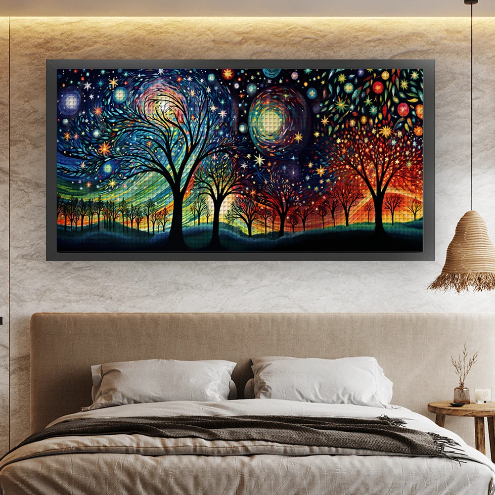 

Полная вышивка хлопчатобумажной нить 11CT Набор для вышивки крестом «Звездная ночь» 100x45 см